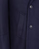 Dark Blue Double Breasted Belted Trench Coat