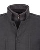 Anthracite Single Breasted Overcoat with Removable Quilted Insert