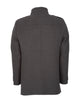 Anthracite Single Breasted Overcoat with Removable Quilted Insert