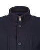 Dark Blue Single Breasted Overcoat with Removable Quilted Insert