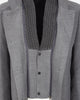 Grey Men's Overcoat with Removable Inner Layer