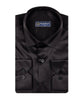 Black Plain Satin Classic Men’s Shirt