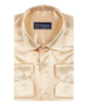 Cream Shiny Plain Satin Classic Men’s Shirt