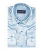 Blue Shiny Plain Satin Classic Men’s Shirt