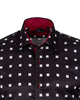 Black Square Print Long Sleeve Shirt