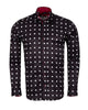 Black Square Print Long Sleeve Shirt
