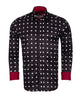 Black Square Print Long Sleeve Shirt