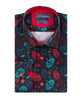 Black Skull Print Shirt with Matching Handkerchief