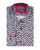 Multicolor Leaf Print Shirt with Matching Handkerchief