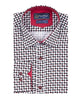White Seed Print Shirt with Matching Handkerchief