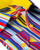 Colorful Stripe Print Shirt with Matching Handkerchief
