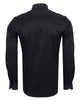 Men’s Black Dress Shirt with Crystal-Studded Collar and Cuffs