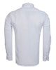 Men’s White Dress Shirt with Crystal-Studded Collar and Cuffs