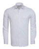 Men’s White Dress Shirt with Crystal-Studded Collar and Cuffs