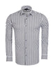 Black Stripe Print Long Sleeve Shirt