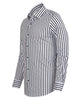 Black Stripe Print Long Sleeve Shirt