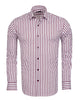 Burgundy Stripe Print Long Sleeve Shirt