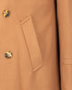 Camel Double Breasted Belted Trench Coat