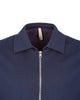Navy Zip-Up Jacket with Classic Collar