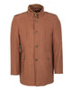 Brown Single Breasted Overcoat with Removable Quilted Insert