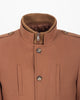 Brown Single Breasted Overcoat with Removable Quilted Insert