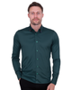 Dark Green Plain Button Down Double Collar Shirt