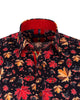 Burnt Autumn Leaf Print with Matching Handkerchief