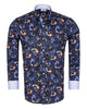 Blue Japanese Fish Print with Matching Handkerchief