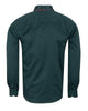 Dark Green Plain Button Down Double Collar Shirt