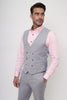 Grey 3 Piece Men's Suit with Double Breasted Waistcoat