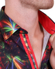 Colourful Christmas Firework Print with Matching Handkerchief