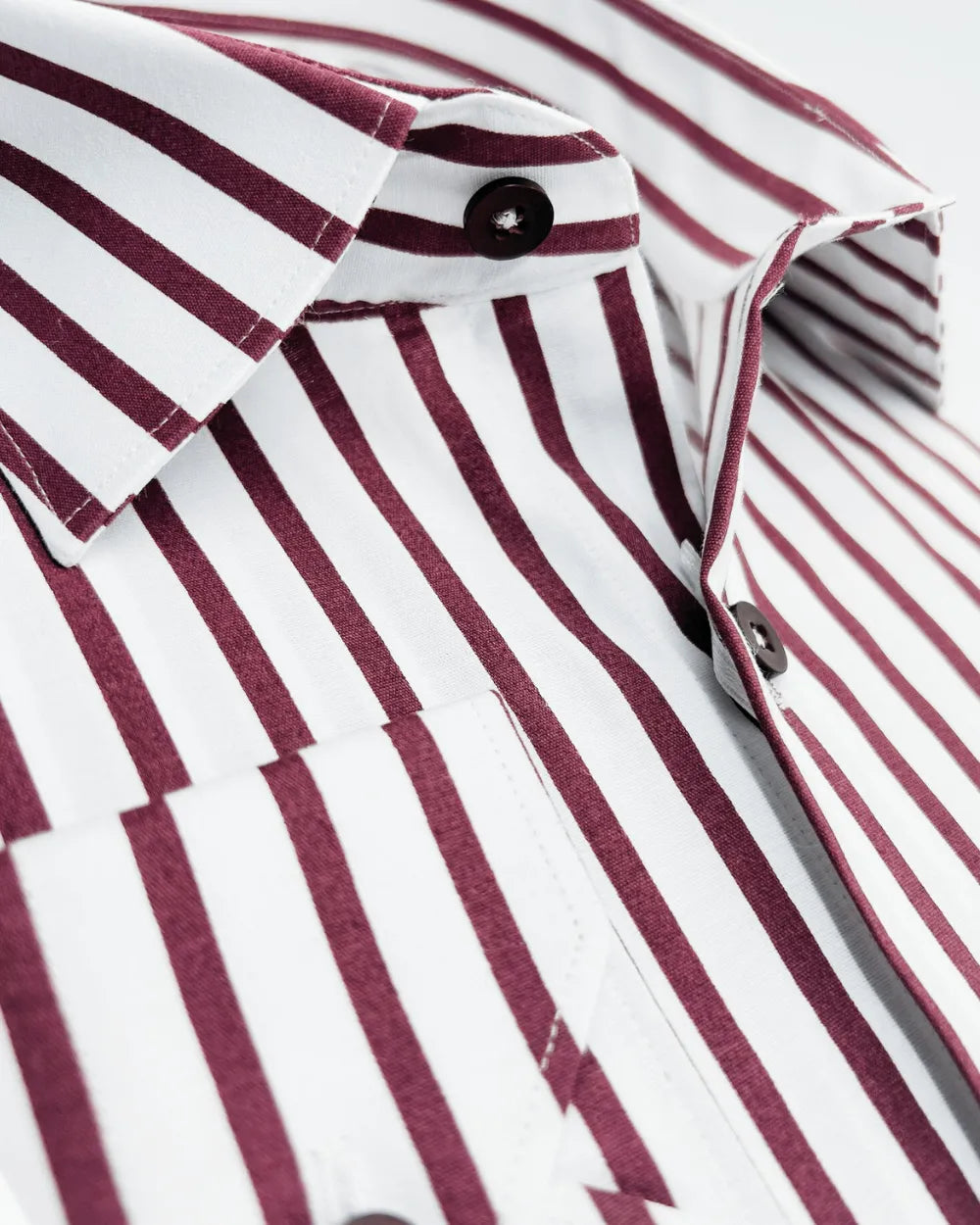 Burgundy Stripe Print Long Sleeve Shirt