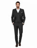 Anthracite Classic Plain 3 Piece Men's Suit-Makrom