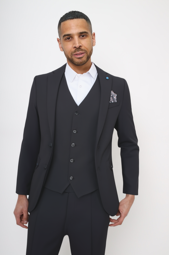 Anthracite Classic Plain 3 Piece Men's Suit-Makrom