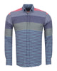 Anthracite Front Row Striped Print Shirt-Makrom