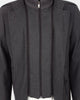 Anthracite Single Breasted Overcoat with Removable Quilted Insert-Makrom