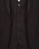 Anthracite Wool Classic Plain 3 Piece Men's Suit-Makrom