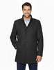 Anthracite Single Breasted Overcoat with Removable Quilted Insert