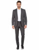 Anthrasite Pure Wool Classic Plain 3 Piece Men's Suit-Makrom