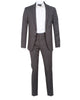 Anthrasite Pure Wool Classic Plain 3 Piece Men's Suit-Makrom