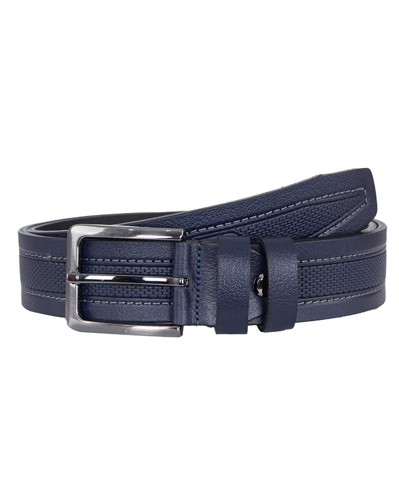 Classic Dark Blue Leather Belt B53