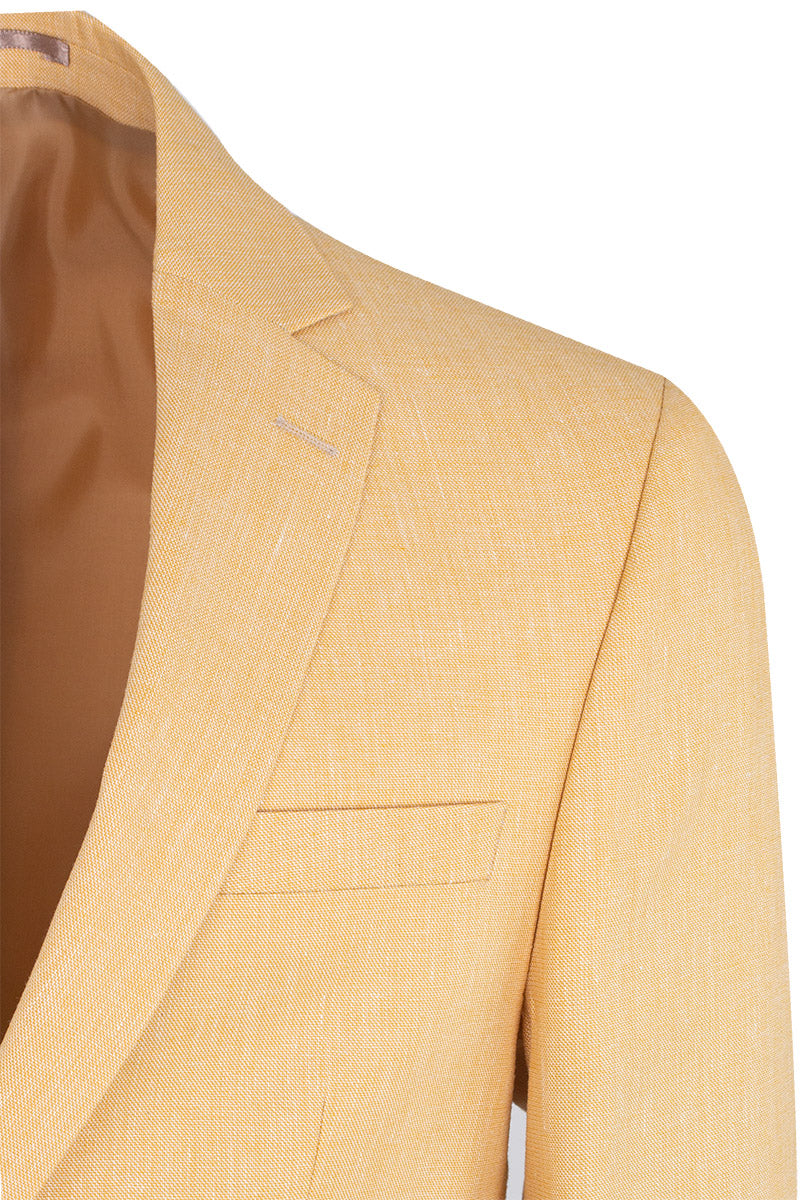 Beige Linen 2 Piece Suit-Makrom