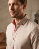 Beige Linen Long Sleeve Shirt