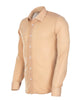 Beige Sparkle Studded Glitter Shirt-Makrom