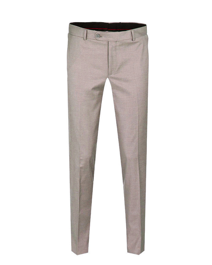 Beige Plain Suit Trouser