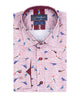 Bird Print Shirt with Matching Handkerchief-Makrom