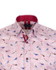 Bird Print Shirt with Matching Handkerchief-Makrom