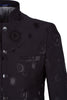 Black 2 Piece Mandarin Men's Suit-Makrom