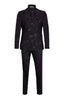 Black 2 Piece Mandarin Men's Suit-Makrom
