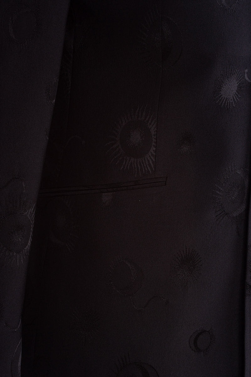 Black 2 Piece Mandarin Men's Suit-Makrom